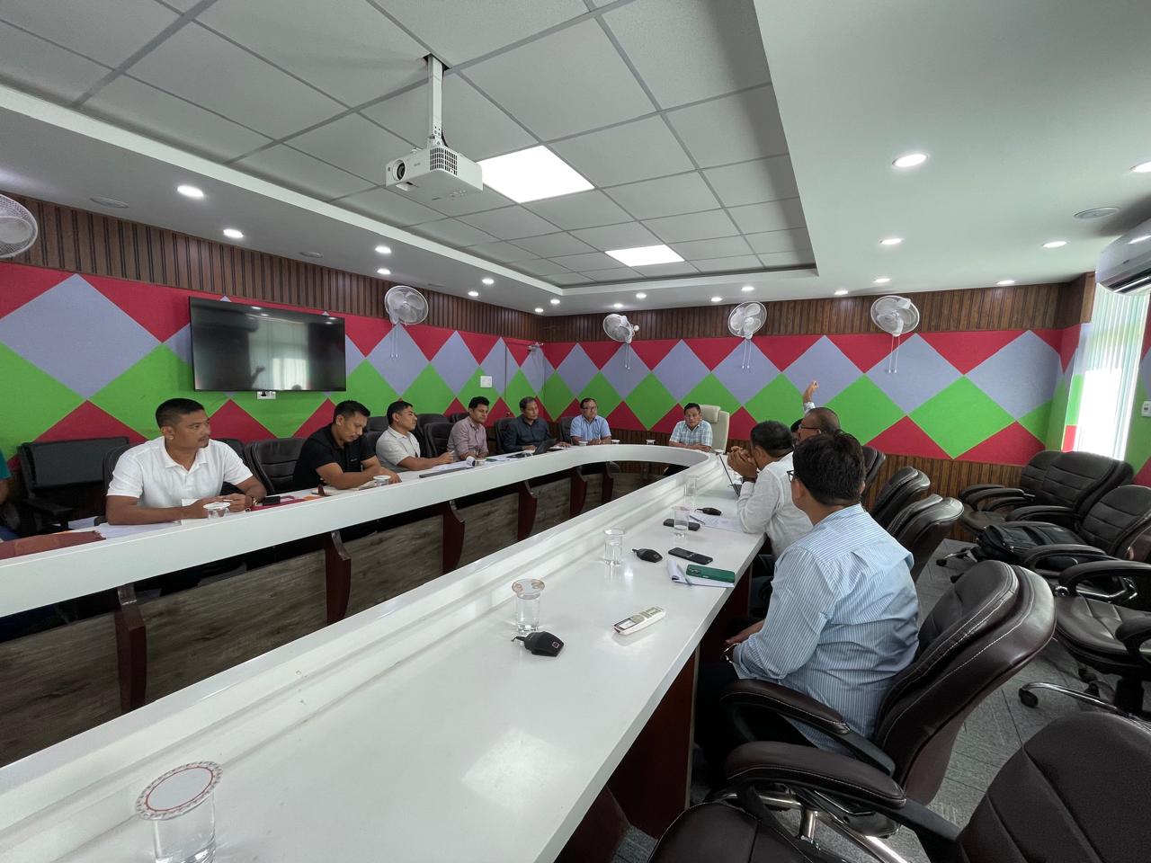 Meeting of Sports Authority of Bodoland for the development of games & sports in the Bodoland area and discussed regarding the management of major infrastructure/ stadiums of the region